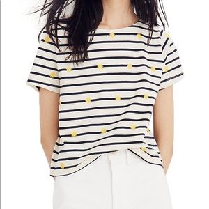 Madewell Striped shirt with embroidered suns☀️☀️